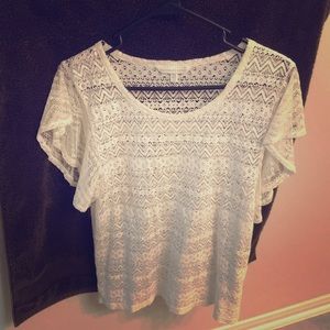 Victoria secret boho white lace top